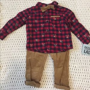 NWT Little Lad 3pc Outfit, flannel